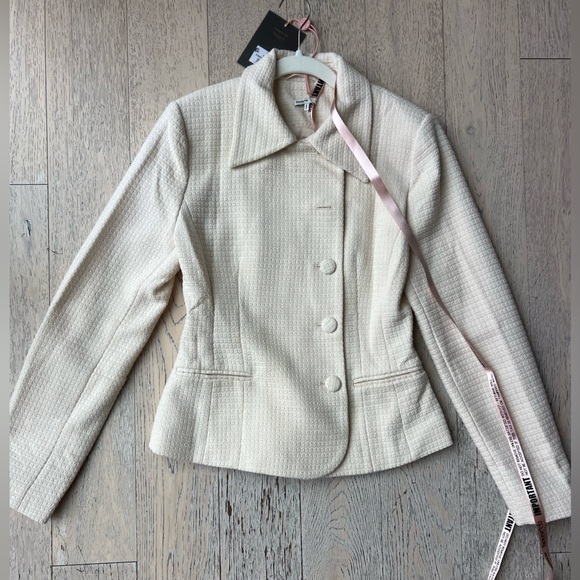 NWT House of CB Misha and Lena Cream Boucle Button Blazer and Pencil Skirt - Picture 7 of 16